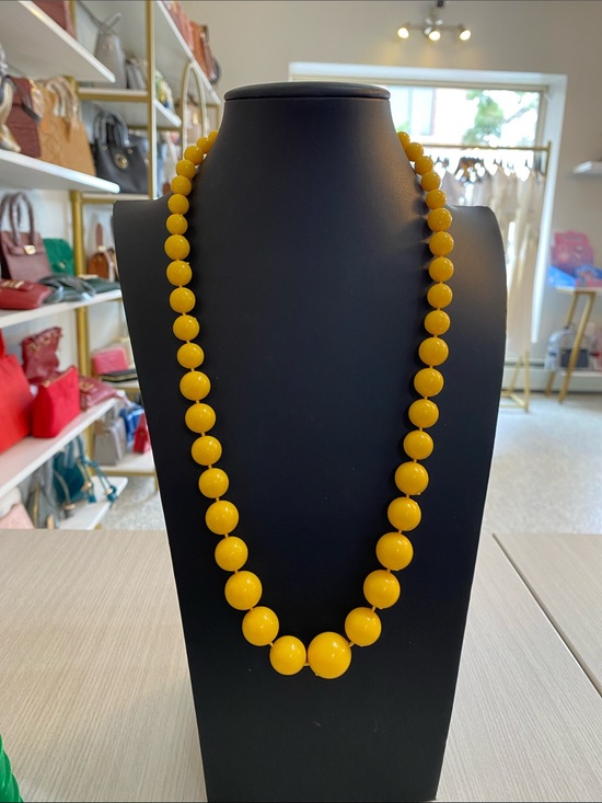 Jewelry - Yellow Beaded Statement Necklace - Women Jewelry